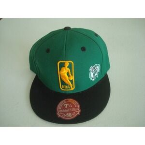 BOSTON CELTICS SHADOW  MITCHELL NESS  FITTED SZ 7 1/4  GOLF HAT CAP VINTAGE EE2